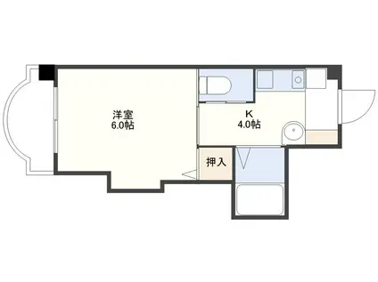 アパルタメントR(1K/4階)の間取り写真