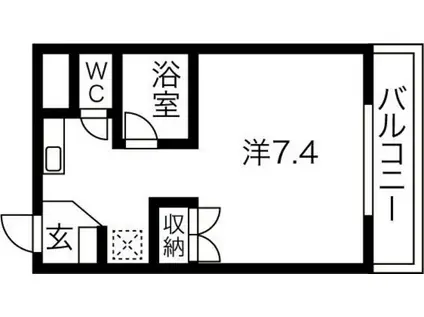 TOWNみやび(1K/3階)の間取り写真