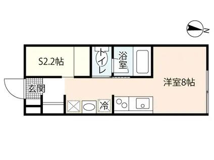 プリマヴェーラ阿品(ワンルーム/2階)の間取り写真