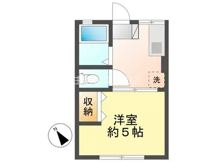 ルネッサンス山本A(1DK/1階)の間取り写真