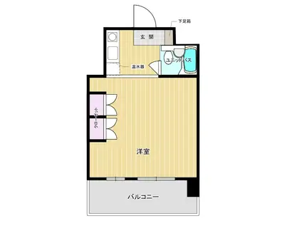 リーベンアルデバラン(ワンルーム/4階)の間取り写真