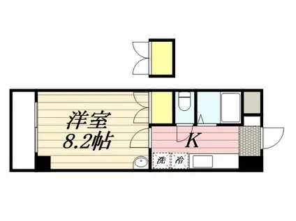 ロイヤル天神南(1K/14階)の間取り写真