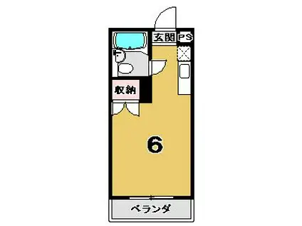 エクセラード京都(1K/3階)の間取り写真