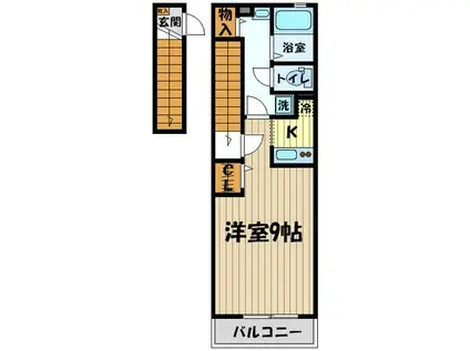 レジデンス小金井(1K/2階)の間取り写真