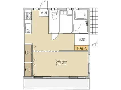 カーサ・コスタ(1LDK/1階)の間取り写真