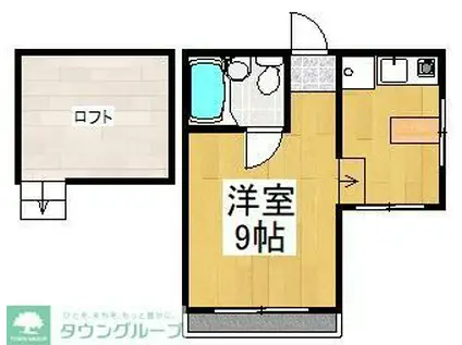 エジャンスアキツ(1K/1階)の間取り写真