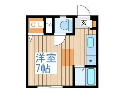 M.STAGEIII(ワンルーム/1階)の間取り写真