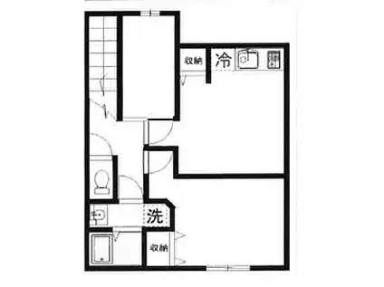 ブリーゼ千早(2DK/2階)の間取り写真