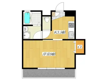 ジェイ・ジル‐C(1K/3階)の間取り写真