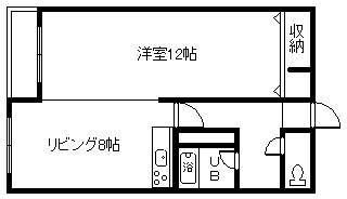 エステート423(1DK/3階)の間取り写真
