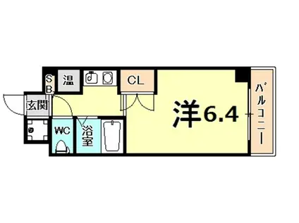 レジェンダリー武庫川(1K/4階)の間取り写真