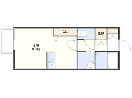 IKD F・G(ワンルーム/1階)の間取り写真