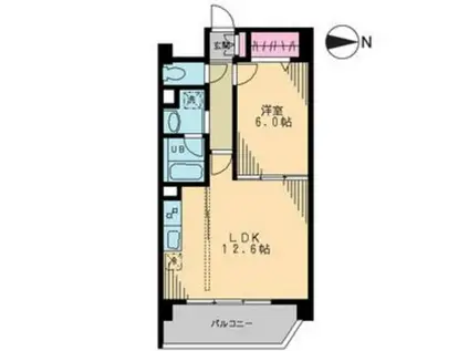 西武池袋線 富士見台駅 徒歩2分 6階建 築16年(1LDK/3階)の間取り写真