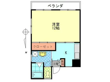 シャトレ原新町(1K/3階)の間取り写真