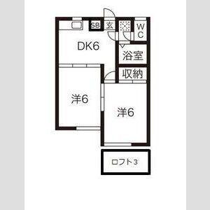 レオパレス沖野第3(2K/1階)の間取り写真