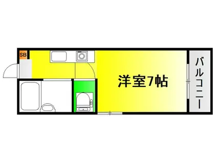 T-FOREST可部II(ワンルーム/1階)の間取り写真