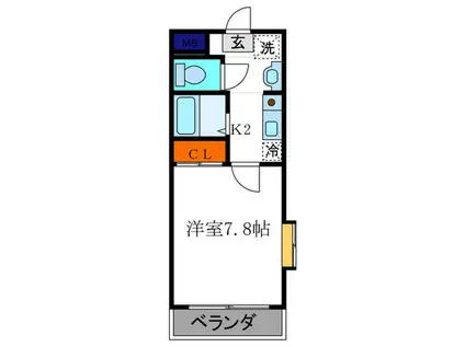 ルミネ四季彩館(1K/1階)の間取り写真