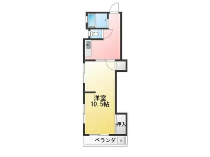 橋本コーポ(1K/2階)の間取り写真