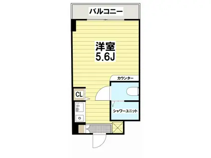 WE TSUDANUMA(ワンルーム/2階)の間取り写真