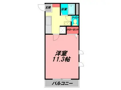 SEASIDE湘南(1K/1階)の間取り写真