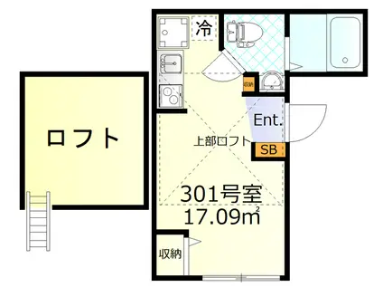 クレール雑色(ワンルーム/3階)の間取り写真