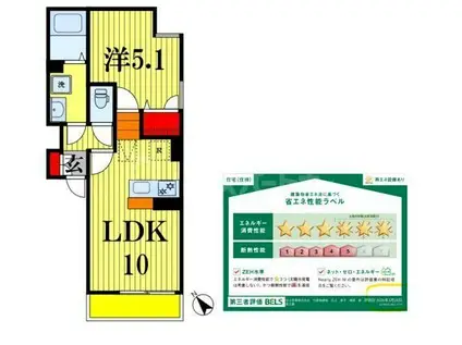 UP STONE 大神宮(1LDK/2階)の間取り写真