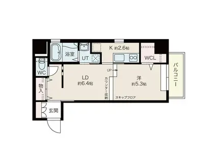 BIBOタワー札幌中央(1LDK/5階)の間取り写真