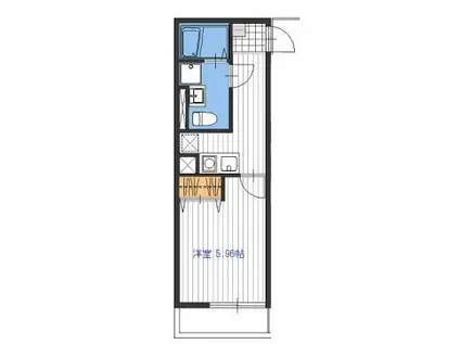 FRIENDLY生田(1K/1階)の間取り写真