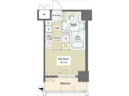 I-SUITEHIGASHINAKANO(1K/9階)の間取り写真