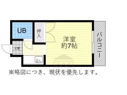 メゾンクレール(ワンルーム/2階)の間取り写真