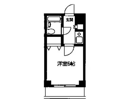 大久保ハイム(ワンルーム/3階)の間取り写真