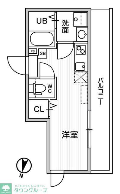 TS CUORE横濱元町(ワンルーム/1階)の間取り写真