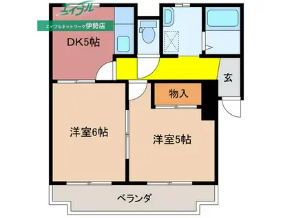 リーシング神久MS(2DK/3階)の間取り写真