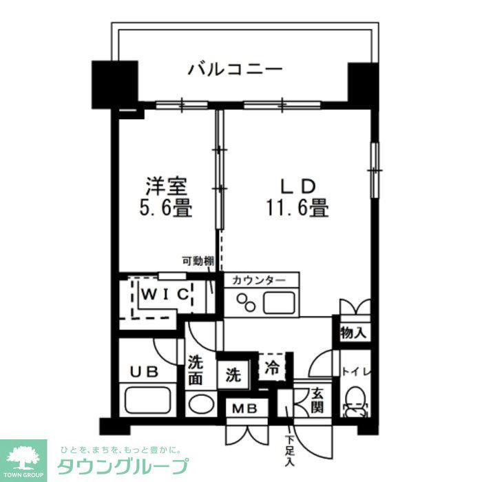 レジディア錦糸町(1LDK/11階)の間取り写真