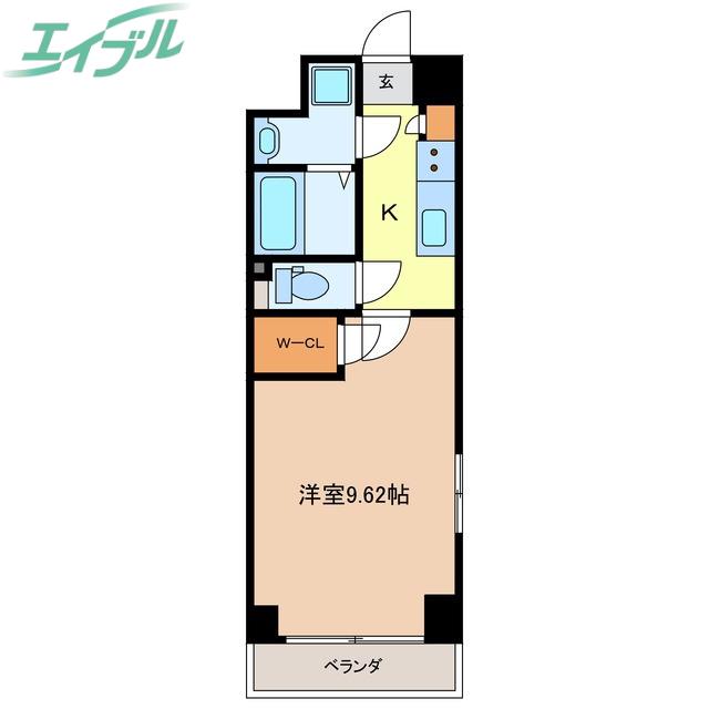 S-FORT四日市西新地(1K/5階)の間取り写真