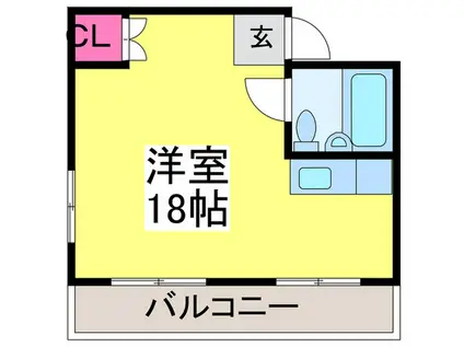 ロイヤルグレイブ平野(ワンルーム/7階)の間取り写真