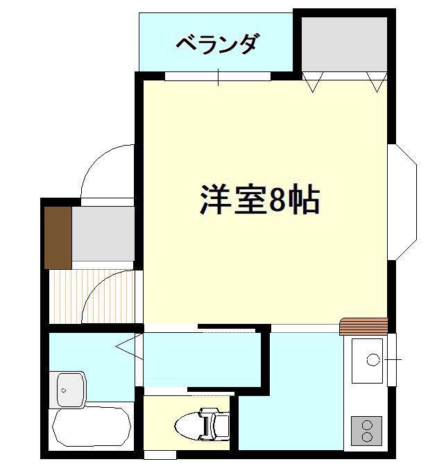 グリーンヒル大島(ワンルーム/2階)の間取り写真