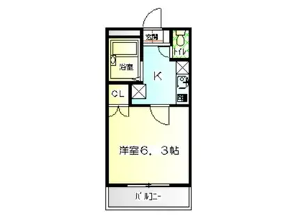 ラプラス郡山(1K/1階)の間取り写真