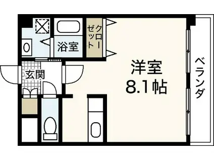 ネオイズム(ワンルーム/5階)の間取り写真