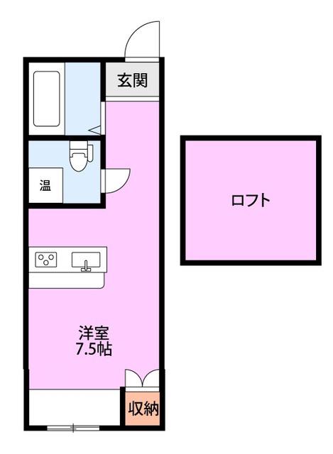 ノースシティ長者町(ワンルーム/3階)の間取り写真