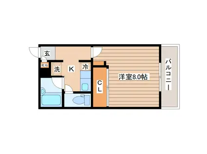 小島ビル(1K/5階)の間取り写真