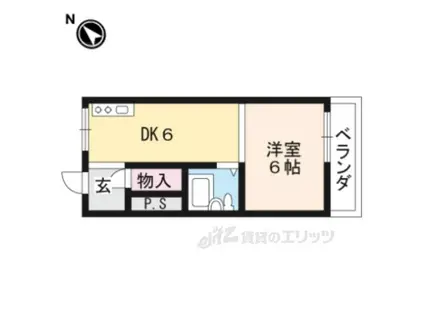 ヤングハイツ(1DK/1階)の間取り写真