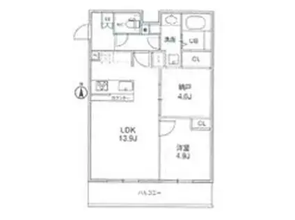 THE PALMS MUSE 新江古田(1SLDK/4階)の間取り写真