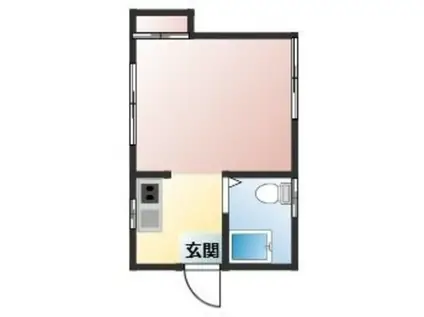 フォレストカジイ相模大野(1K/1階)の間取り写真