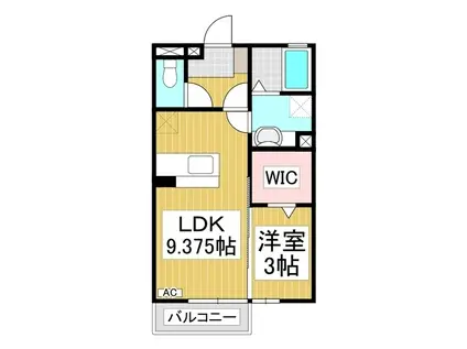 セジュールM(1LDK/2階)の間取り写真