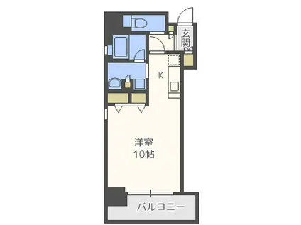 アーバネックス北浜(ワンルーム/7階)の間取り写真