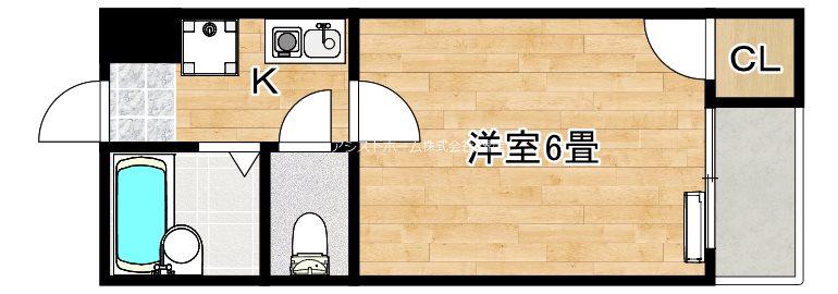 プレアール柳之町(1K/2階)の間取り写真