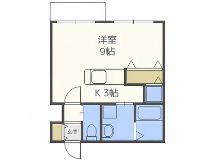 スペチアーレ札幌(1K/7階)の間取り写真