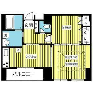 HF仙台レジデンスイースト(2DK/11階)の間取り写真