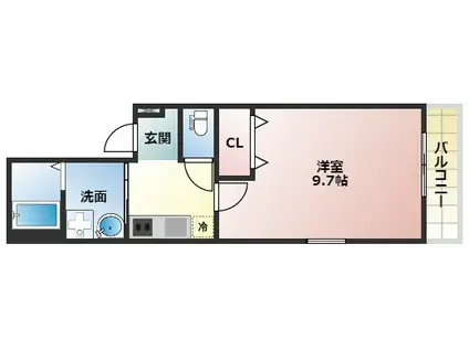 フジパレス今川イースト(1K/1階)の間取り写真